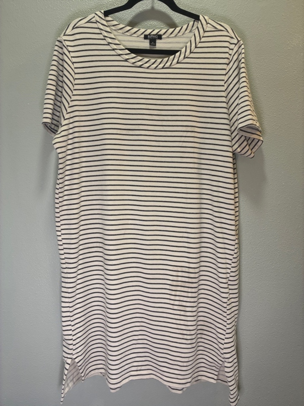 Buffalo David Bitton Striped T Shirt Dress Short Sleeve Casual Women’s XL